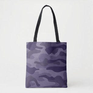 Cyber Grape Monocolor Camo Tote Bag