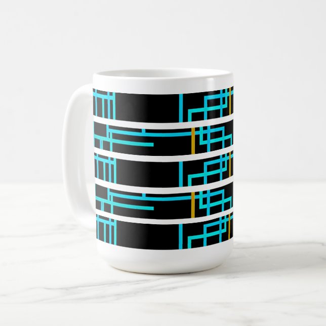 Cyber Grid Coffee Mug (Front Left)