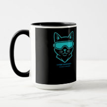 Cyber Guardian Neon Cat - Cybersecurity Enthusiast