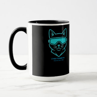 Cyber Guardian Neon Cat - Cybersecurity Enthusiast Mug