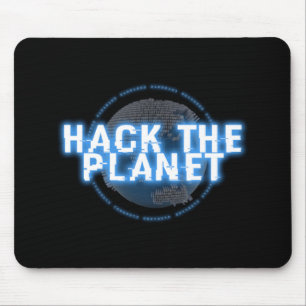 CYBER HACK THE PLANET computer, defcon, hack, hack Mouse Mat