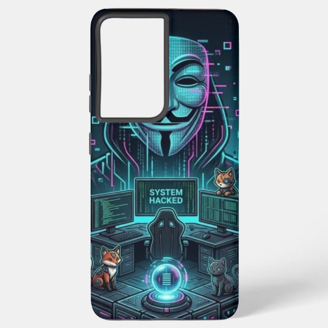 Cyber Hacker Samsung Case (Back)