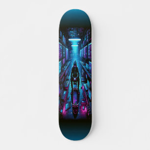 "Cyber Infiltrator: Hacker's Lair Skateboard