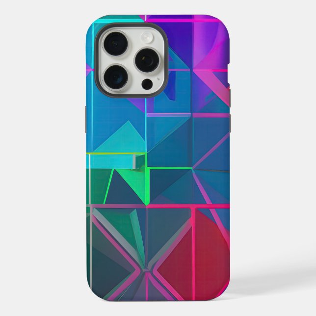 Cyber Lattice: A Spectrum of Light    iPhone Case (Back)