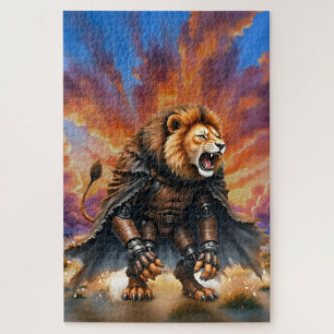 Cyber Lion of the Wastelands Jigsaw Puzzle