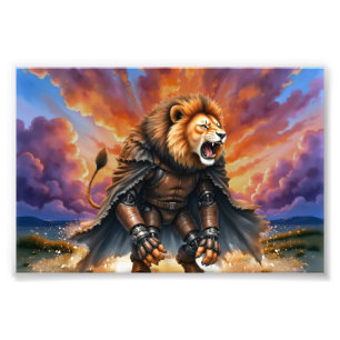 Cyber Lion of the Wastelands Photo Print