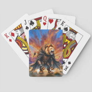 Cyber Lion of the Wastelands Playing Cards
