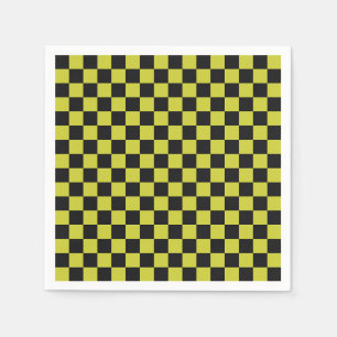 Cyber lyme checkerboard pattern napkin