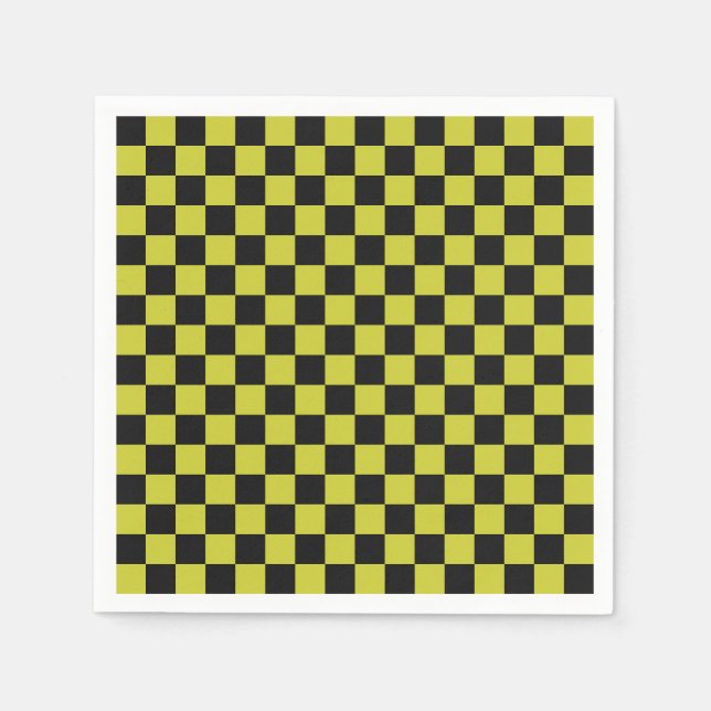 Cyber lyme checkerboard pattern napkin (Front)