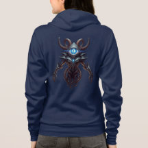Cyber-Mage Oracle Drone Dark Fantasy Hoodie