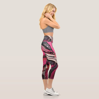 Cyber-Magenta Velocity High-Waisted Capris