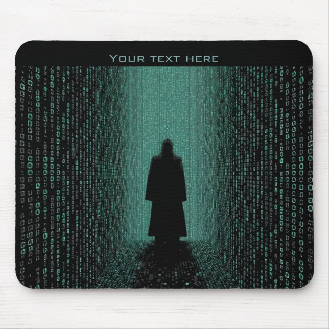 Cyber Matrix Corridor – Digital Realm Mouse Mat (Front)