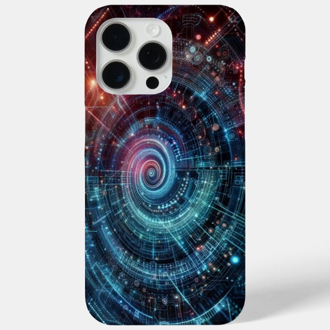 Cyber Matrix: neon matrix theme Case-Mate iPhone Case (Back)
