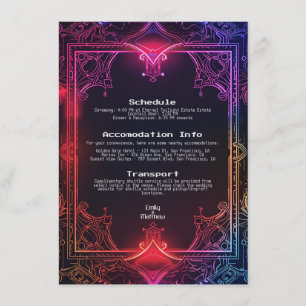 Cyber-Mediaeval Fusion Wedding Enclosure Card