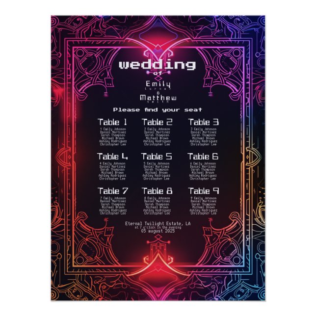 Cyber-Mediaeval Fusion Wedding Poster (Front)