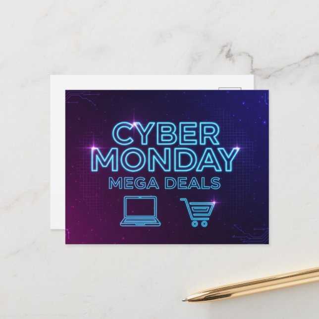 Cyber Monday Postcard (Front/Back In Situ)
