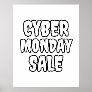 Cyber Monday Sale Poster, Large Retail Store Sale  Poster