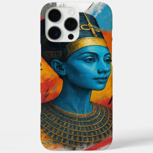 Cyber Nefertiti iPhone Case - Egyptian Neon Tech