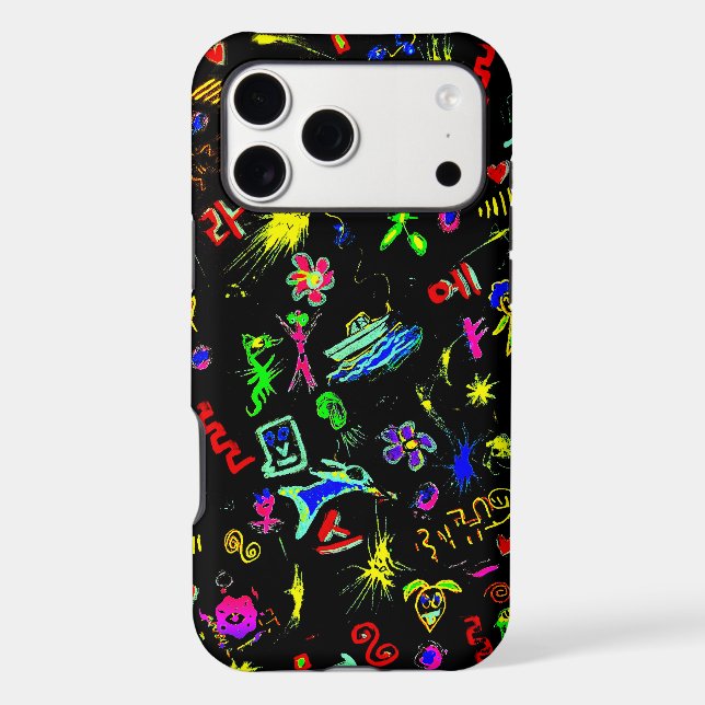 Cyber Neon Graffiti Dark (Back)