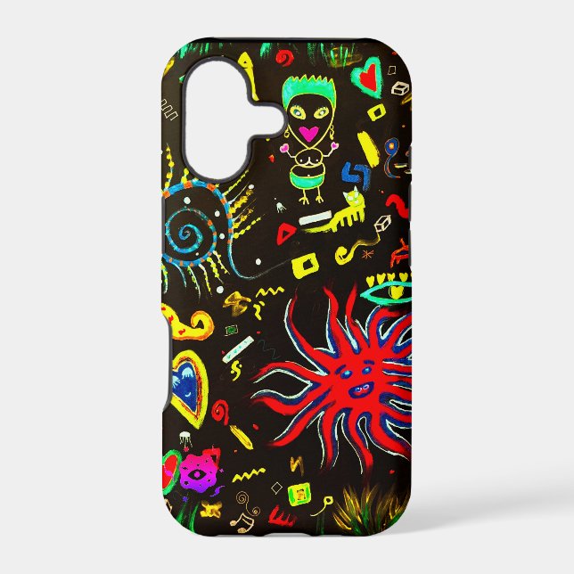 Cyber Neon Scribbles (Back)