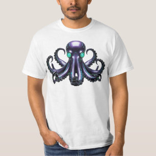 Cyber Octopus – Futuristic Sea Creature T-Shirt