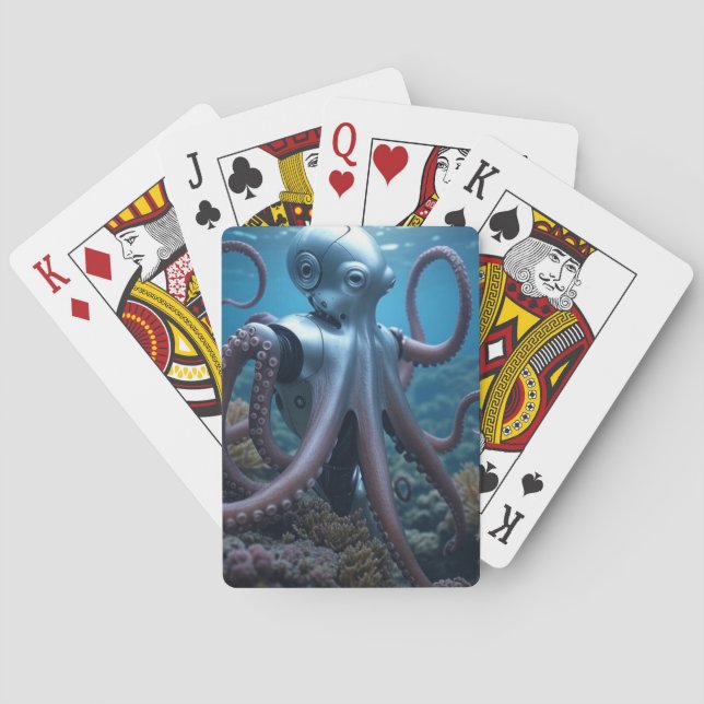 Cyber Octopus Poker playing cards (Back)