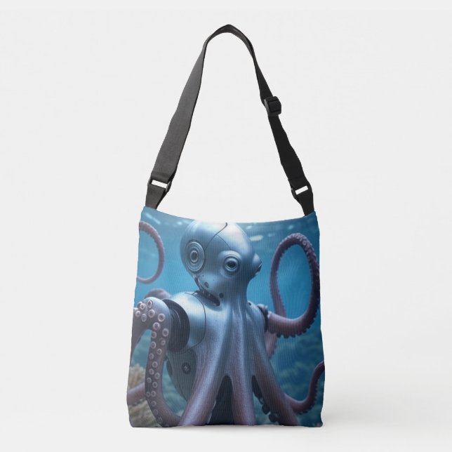Cyber Octopus shoulder crossbody bag (Front)