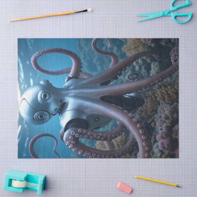 Cyber Octopus tissue paper (Craft)