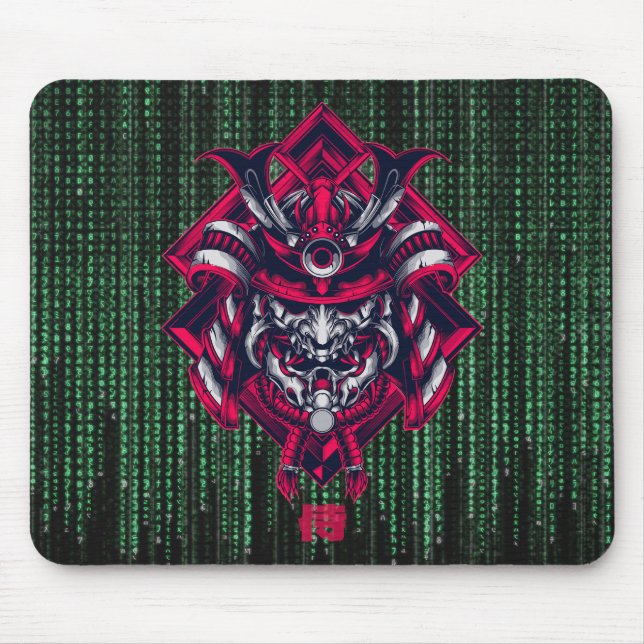 Cyber Oni Code – Retro Future Power Mouse Mat (Front)