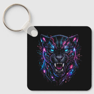 Cyber Panther Key Ring