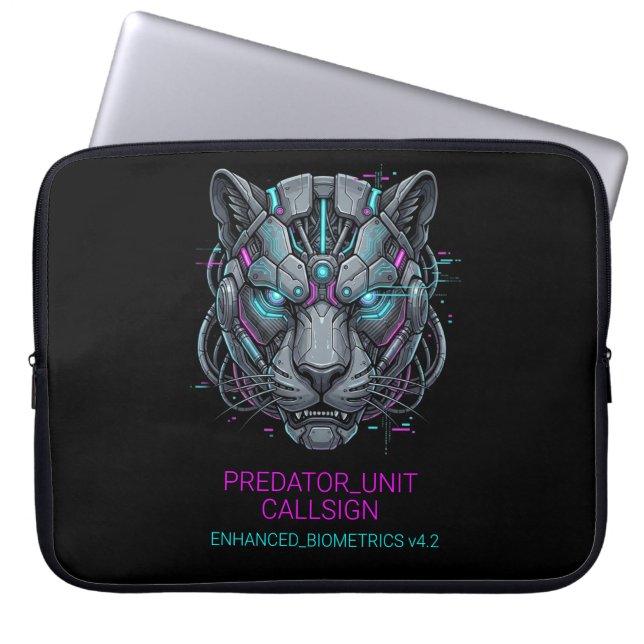 Cyber Panther Laptop Sleeve (Front)