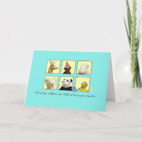 Cyber Party Animals in Windows Birthday Card