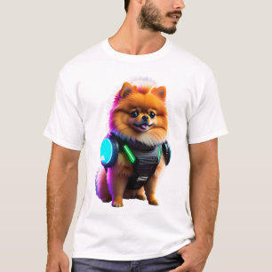 Cyber Pomeranian Explorer of the Future T-Shirt