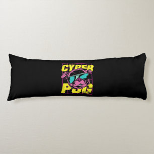 Cyber Pug 2021 Funny Dog Pug Design Body Cushion