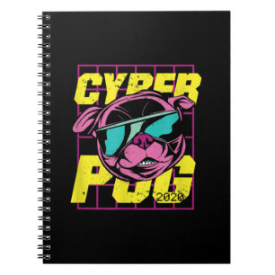 Cyber Pug 2021 Funny Dog Pug Design Notebook