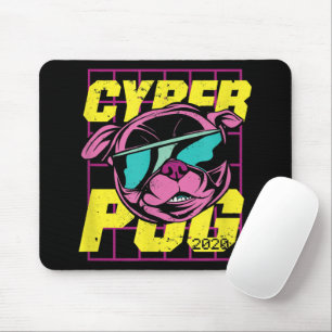 Cyber Pug Cool Pug Dog Mouse Mat
