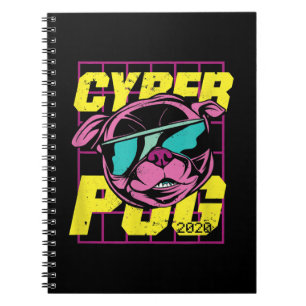 Cyber Pug Cool Pug Dog Notebook