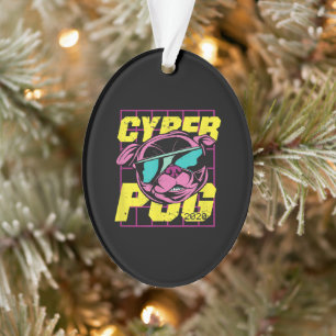 Cyber Pug Cool Pug Dog Ornament
