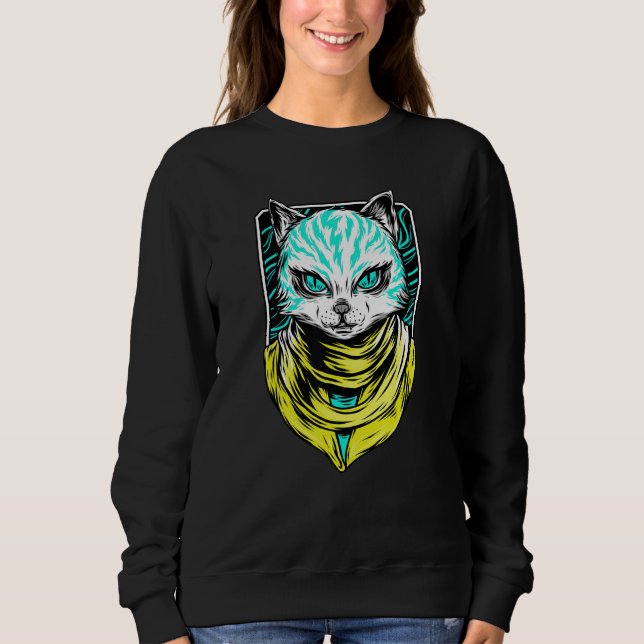 Cyber Punk Cat Sweatshirt (Front)