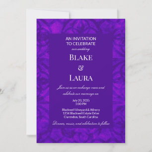 Cyber Purple Summer Bold Custom Invitation