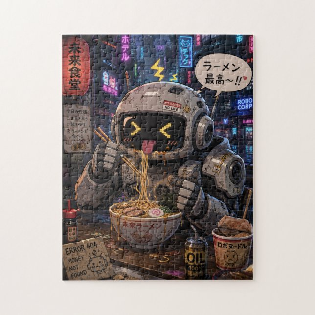 Cyber Ramen Bot Jigsaw Puzzle (Vertical)