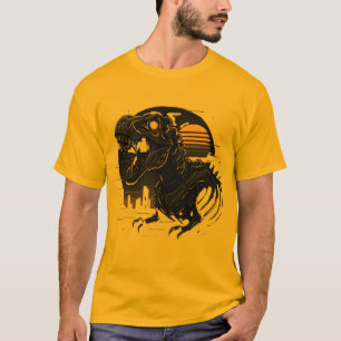 Cyber Rex Neon Skeleton Vintage T-Shirt