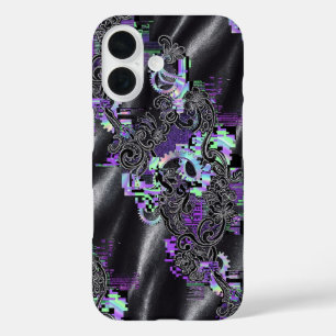 Cyber Romantic Glitch Lace Phone Case