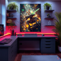 Cyber Ronin Rabbit – Neon Blade Guardian
