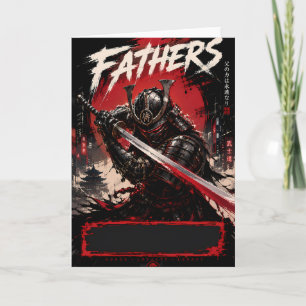 Cyber Samurai Fathers Greeting Card