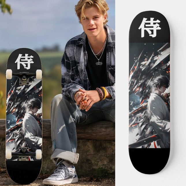 CYBER SAMURAI - Futuristic Mecha Ronin Skateboard (Trucks and wheels are customization options and are not included in the price.)