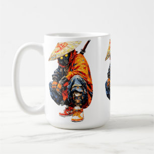 Cyber Samurai Palette Knife Orange Coffee Mug