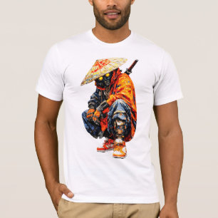 Cyber Samurai Palette Knife Orange  T-Shirt