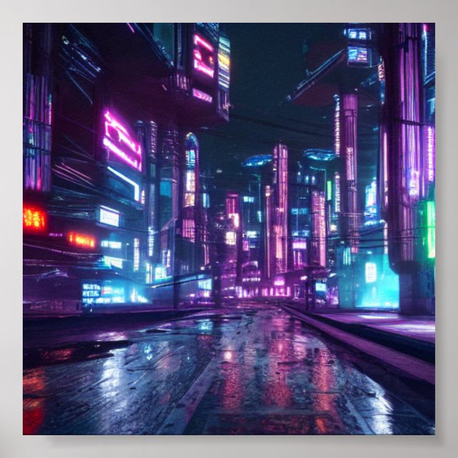 Cyber scape city  poster (Front)