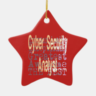 Cyber Security Analyst Extraordinaire Ceramic Tree Decoration
